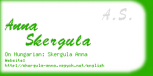 anna skergula business card